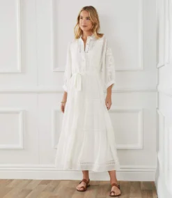 Embroidered Tiered Dress -Ghost London 3805F8AD 186D 457D 9341 00B9865C8D55