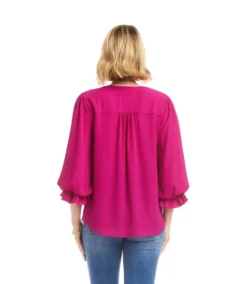 Layered Sleeve Asymmetric Top 12 Layered Sleeve Asymmetric Top -Ghost London 3L25011 MAG karenkane 2025 fall 00 5