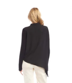 Contrast Double Layer Wrap Top -Ghost London 3L25012 BLK karenkane 2025 fall 00 7