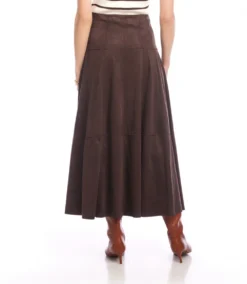 Tiered Faux Suede Midi Skirt 17 Tiered Faux Suede Midi Skirt -Ghost London 3L35300 BRO karenkane 2025 fall 00 6