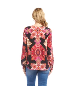 Petite Size Long Sleeve Shirred Blouse -Ghost London 3L37202P PRT karenkane 2025 fall 00 4