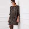 3/4 Sleeve Sequin Swing Dress 1 3/4 Sleeve Sequin Swing Dress -Ghost London 3L39500 BRO karenkane 2025 fall 00 4