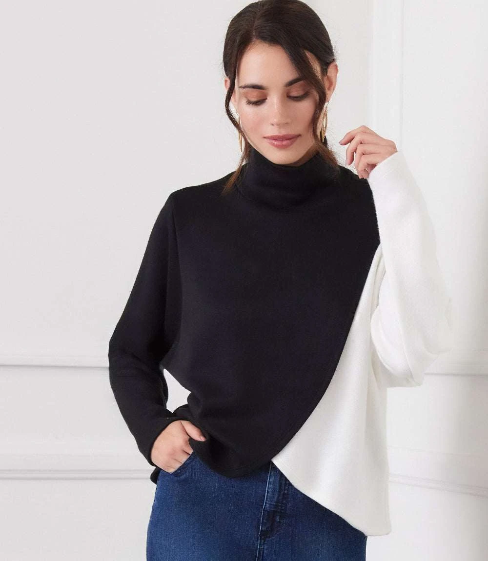 Long Sleeve Crossover Colorblock Top 3 Long Sleeve Crossover Colorblock Top
