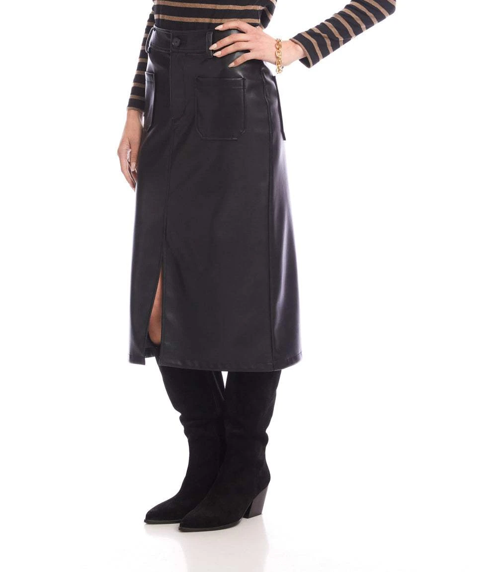 Faux Leather Midi Skirt 10 Faux Leather Midi Skirt - Image 8