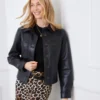 Petite Size Faux Leather Cropped Jacket 2 Petite Size Faux Leather Cropped Jacket -Ghost London 3L69901P BLK karenkane 2025 fall 00 6