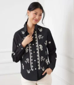 Long Sleeve Embroidered Shirt