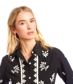Long Sleeve Embroidered Shirt -Ghost London 3L70135 BKTN karenkane 2025 fall 00 8