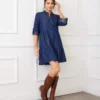 Roll Tab Tiered Shirtdress -Ghost London 3L78601 CHA karenkane 2025 fall 00 1