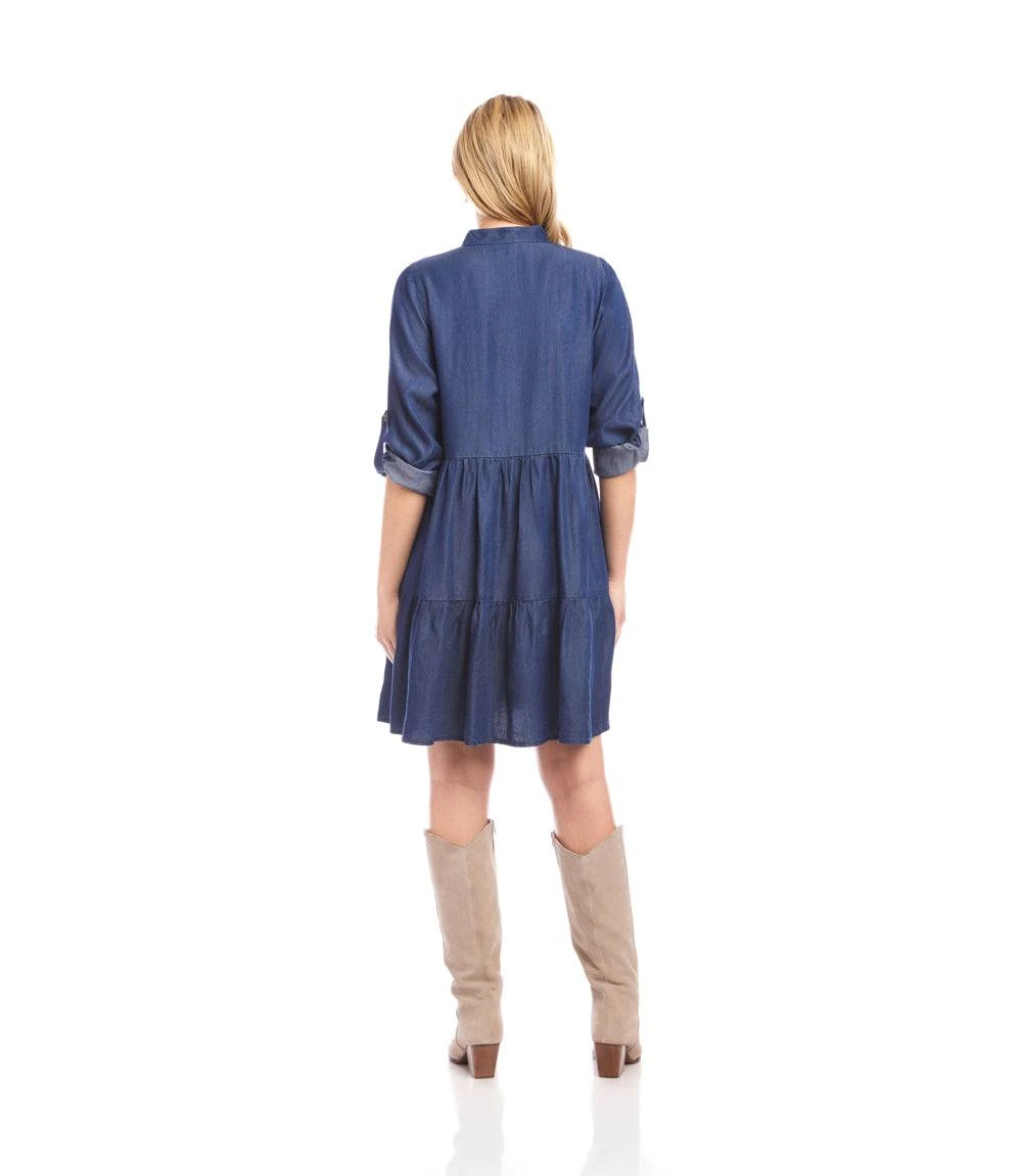 Roll Tab Tiered Shirtdress 6 Roll Tab Tiered Shirtdress - Image 5