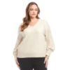 Plus Size Sequin V-Neck Sweater 1 Plus Size Sequin V-Neck Sweater -Ghost London 3L88982W CRE karenkane 2025 fall 00 1