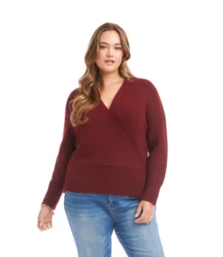 Plus Size Wrap Sweater