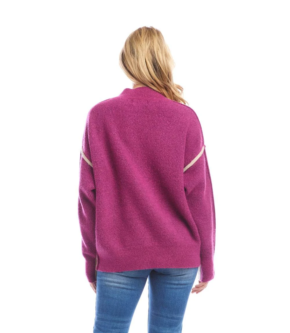 Colorblock Mock Neck Sweater 10 Colorblock Mock Neck Sweater - Image 8
