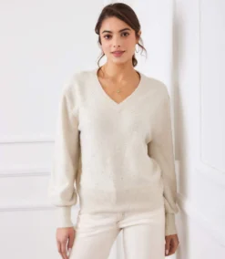 Sequin V-Neck Sweater