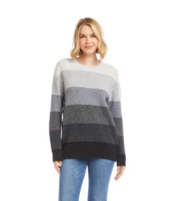 Multi Stripe Crewneck Sweater -Ghost London 3N89162 GRA karenkane 2025 fall 00 1