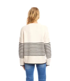 Stripe V-Neck Sweater -Ghost London 3N89165 EBL karenkane 2025 fall 00 3