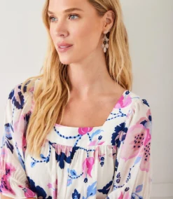 Contrast Square Neck Top -Ghost London 423F0D39 F155 417A 8383 0482A27A8437