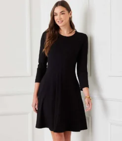 3/4 Sleeve Fit & Flare Dress