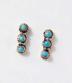 Turquoise Triple Dangle Earrings