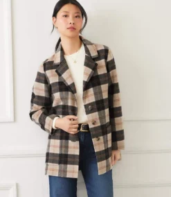 Oversized Brushed Plaid Blazer -Ghost London 5B6078EC 358A 4E44 9571 72E0AE1D66BB