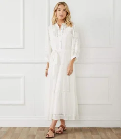 Embroidered Tiered Dress -Ghost London 60AF3EC0 8293 4D0C 99A5 27B8D8D14B9A