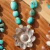 Turquoise Silver Flower Pendant Necklace 1 Turquoise Silver Flower Pendant Necklace -Ghost London 67FFEF9E A3D5 4CD3 894C 9DF235F21B88