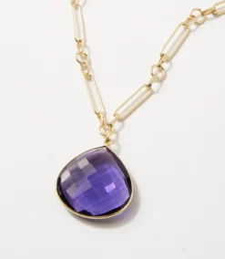 Amethyst Quartz Pendant Necklace