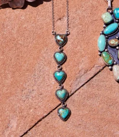 Kingman Turquoise Heart Necklace -Ghost London 823CFEB0 1E75 4A52 A843 1CFB390942FB