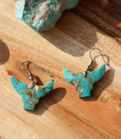 Longhorn Turquoise Earrings -Ghost London 93DDA2ED F47A 446B 85F1 8CEA28B99C05