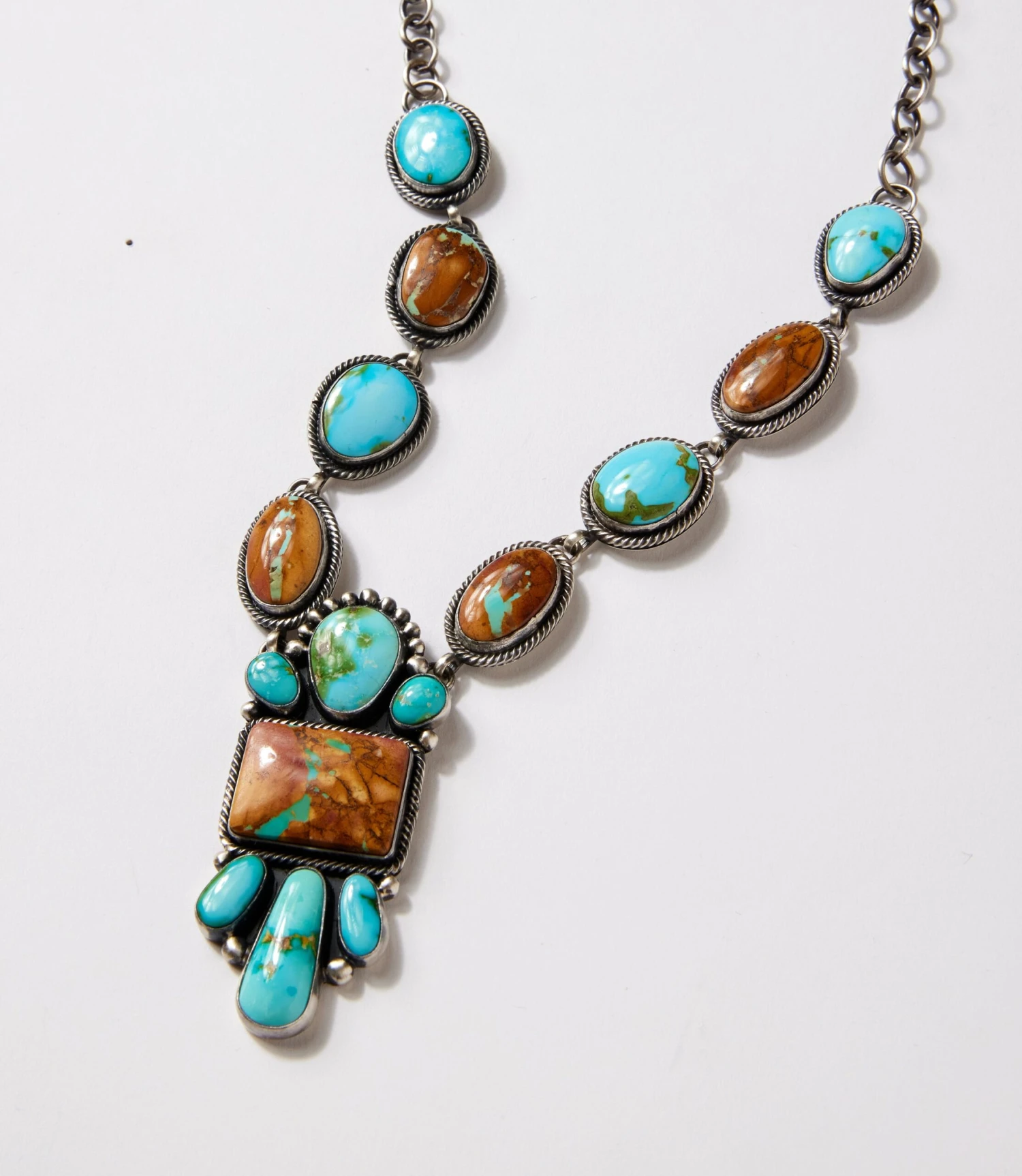Sonoran Mountain And Boulder Turquoise Necklace & Earring Set 5 Sonoran Mountain And Boulder Turquoise Necklace & Earring Set - Image 3