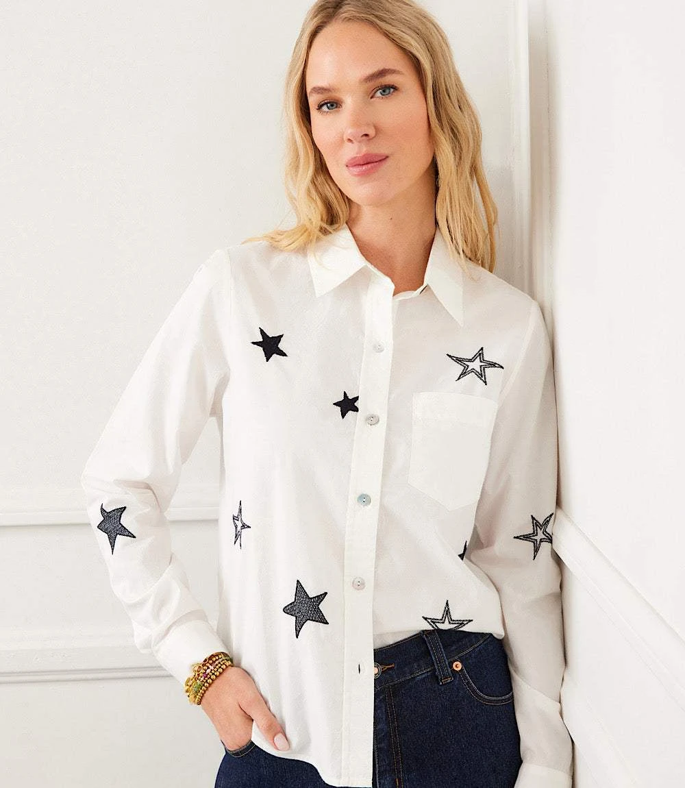 Long Sleeve Embroidered Star Shirt 3 Long Sleeve Embroidered Star Shirt