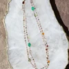 Multi Color Beaded Gemstone Necklace