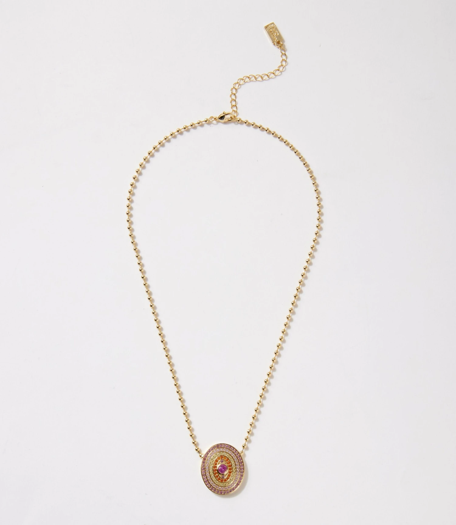 Gemstone Disc Necklace 5 Gemstone Disc Necklace - Image 3