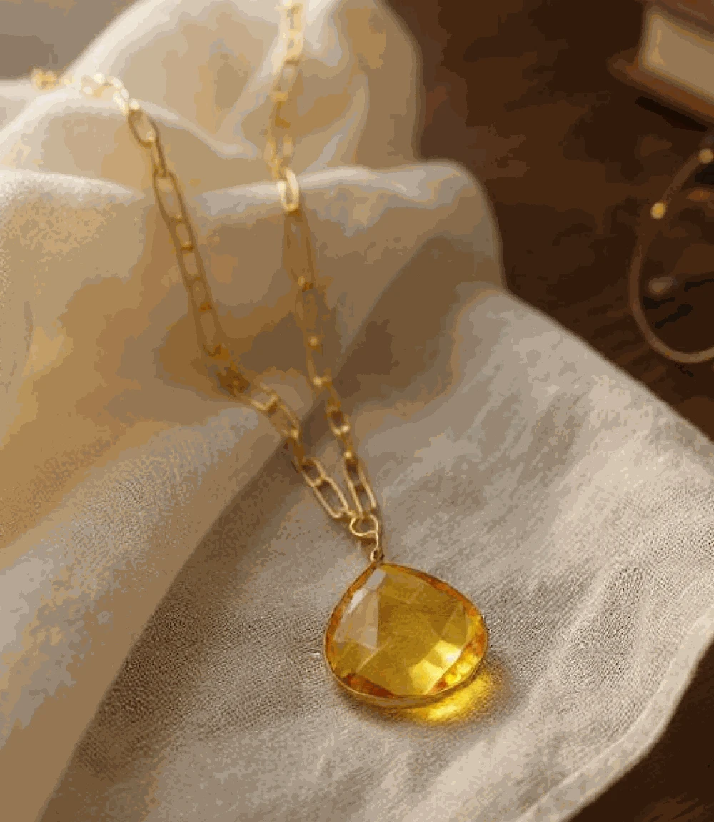 Citrine Quartz Pendant Necklace 10 Citrine Quartz Pendant Necklace - Image 8