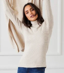 Ribbed Turtleneck Top