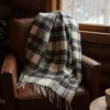 Merino Wool Fringed Plaid Scarf -Ghost London C8033BAD E2FA 4307 8F31 2CD0F129CA37