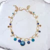 Lapis And Pearl Station Bracelet
