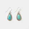 Kingman Turquoise Teardrop Earrings -Ghost London DC2F646E 6B3E 4182 B844 431BAFC3BF84