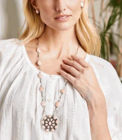 Pink Conch Necklace And Earrings Set 24 Pink Conch Necklace And Earrings Set -Ghost London E0143278 52F6 45EA BDFF C85099718221