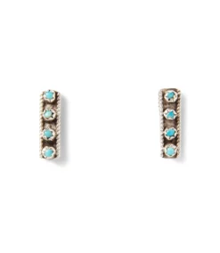 Turquoise Bar Stud Earrings -Ghost London E100065 TUR 02