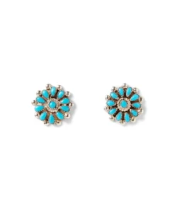 Turquoise Cluster Earrings 11 Turquoise Cluster Earrings -Ghost London E100068 TUR 02