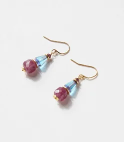 Ruby And Blue Glass Earrings -Ghost London E8AC065A 47D9 40A3 8F4C 134C9F846FB3