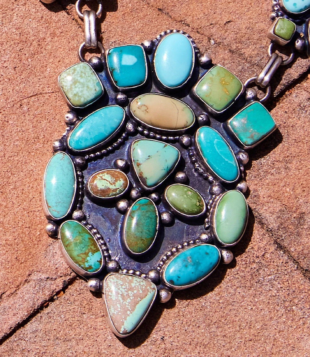 Calico Lake Turquoise Sterling Silver Necklace 8 Calico Lake Turquoise Sterling Silver Necklace - Image 6