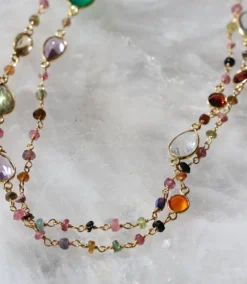Multi Color Beaded Gemstone Necklace -Ghost London EAB7E846 3975 4620 A1E2 0F4105B7D95B
