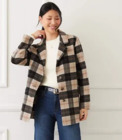 Oversized Brushed Plaid Blazer -Ghost London EB627FB8 0429 414E 9785 131A9656E33E