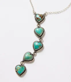 Kingman Turquoise Heart Necklace -Ghost London EBAF086A A903 4613 B670 2D8F96E23B7D