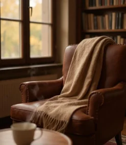 Merino Wool Fringed Scarf -Ghost London EE53EE00 ADD6 4398 9894 3EC3D0105E1D