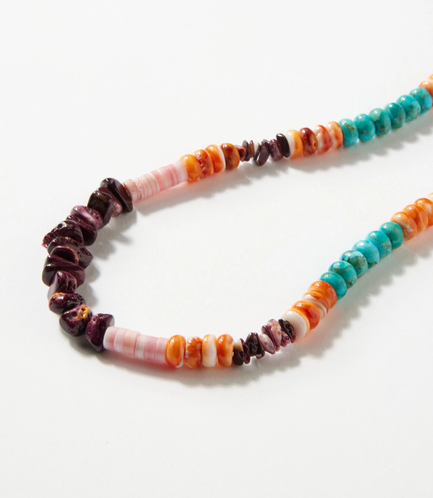 Single Strand Spiny Oyster And Turquoise Necklace 4 Single Strand Spiny Oyster And Turquoise Necklace - Image 2