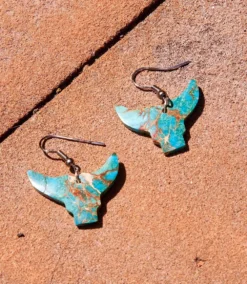 Longhorn Turquoise Earrings -Ghost London FC102086 F37E 444F 8C34 3DA4D1614BF6