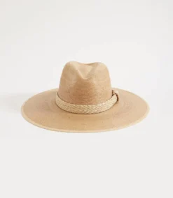 Wide Brim Palm Leaf Hat -Ghost London H200005 TAN 1