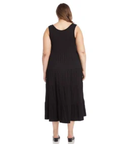 Plus Size Tiered Midi Dress 9 Plus Size Tiered Midi Dress -Ghost London L13433W black 003 82031206 cadc 4fc4 b60f 538a687bd44e